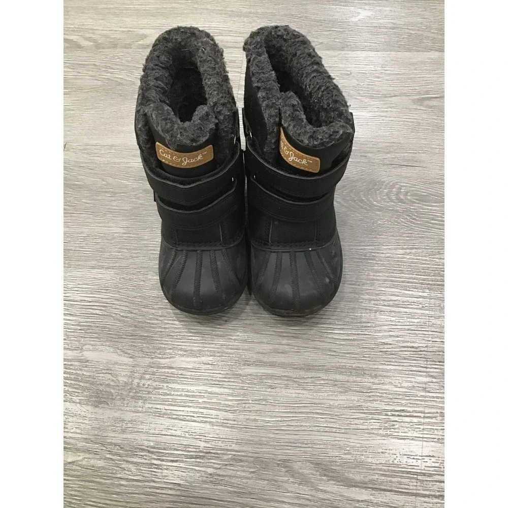 Unisex Toddler Cat & Jack Black Snow Boots Size 8‎
